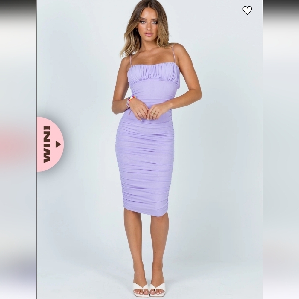 Princess Polly Purple Penney midi dress Womens Size 10